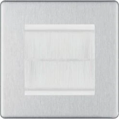 BG Nexus Screwless Brushed Steel 2G Cable Brush Outlet FBSEMS2BRW