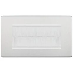 BG Nexus Screwless Brushed Steel 4G Cable Brush Outlet FBSEMR4BRW