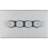 BG Nexus Screwless Brushed Steel 4G Dimmer Switch FBS84