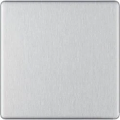 BG Nexus Screwless Brushed Steel Single Blank Plate FBS94