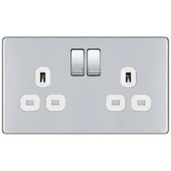 BG Nexus Screwless Polished Chrome 13A Double Socket FPC22W