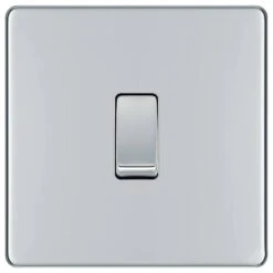 BG Nexus Screwless Polished Chrome Intermediate Light Switch FPC13