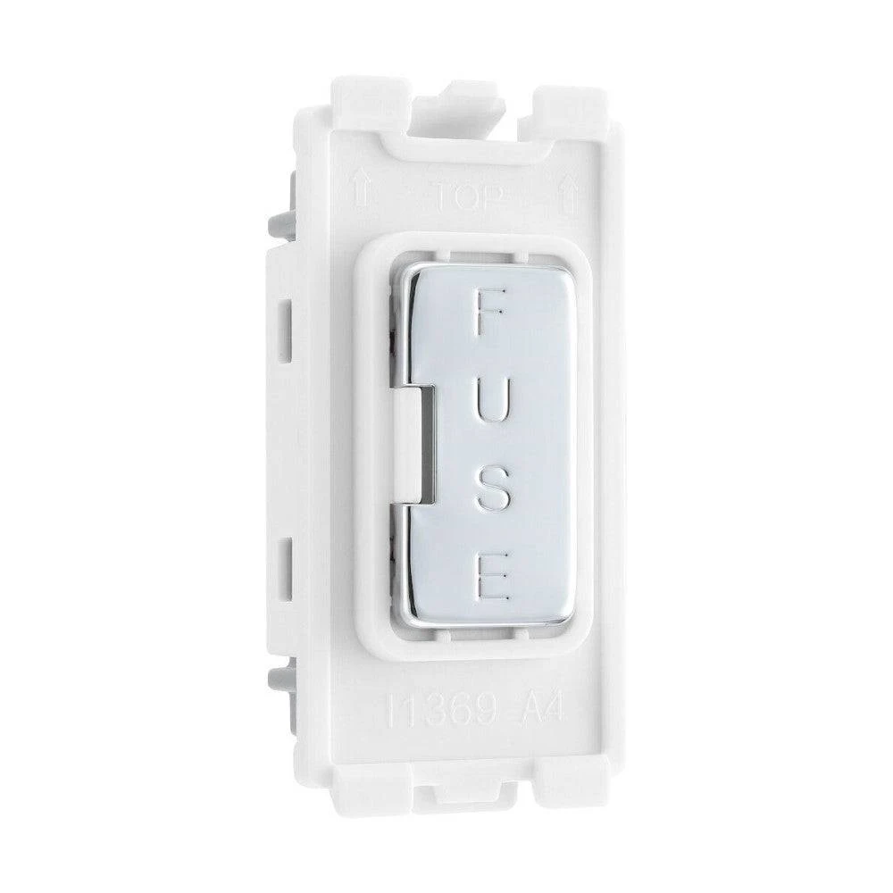 BG Polished Chrome Grid 13 Amp Fuse Carrier RPCFUSE 3 BG Polished Chrome Grid 13 Amp Fuse Carrier RPCFUSE