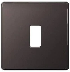 BG Screwless Flat Plate Black Nickel Grid Plate RFBN1