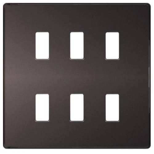 BG Screwless Flat Plate Black Nickel Grid Plate RFBN6 3 BG Screwless Flat Plate Black Nickel Grid Plate RFBN6