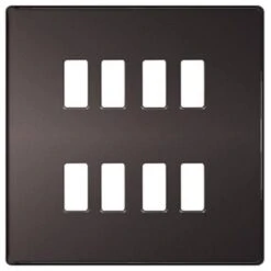 BG Screwless Flat Plate Black Nickel Grid Plate RFBN8
