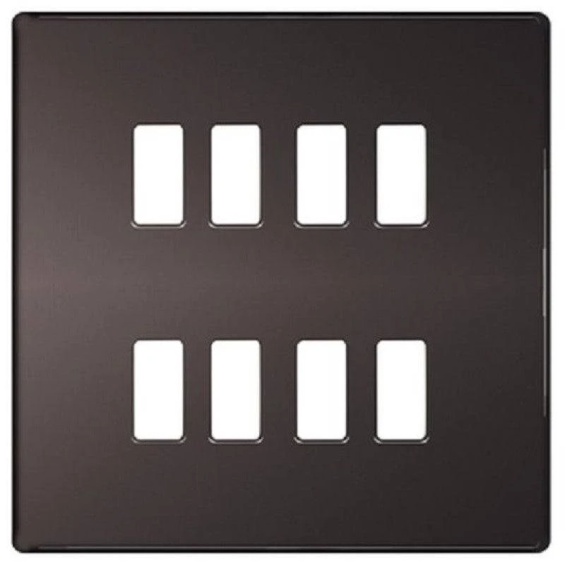 BG Screwless Flat Plate Black Nickel Grid Plate RFBN8 3 BG Screwless Flat Plate Black Nickel Grid Plate RFBN8