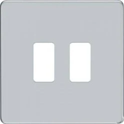 BG Screwless Flat Plate Polished Chrome Grid Plate RFPC2