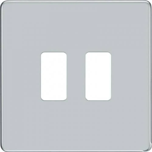 BG Screwless Flat Plate Polished Chrome Grid Plate RFPC2 3 BG Screwless Flat Plate Polished Chrome Grid Plate RFPC2