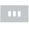 BG Screwless Flat Plate Polished Chrome Grid Plate RFPC3 -RS Electrical Supplies bg screwless flat plate polished chrome grid plate rfpc3