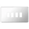 BG Screwless Flat Plate Polished Chrome Grid Plate RFPC4