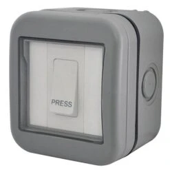 BG Weatherproof Bell Push Light Switch IP55 WPB14