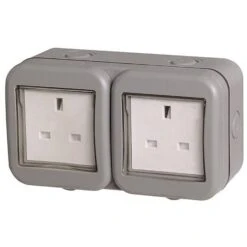 BG Weatherproof Unswitched Double Socket IP55 WPB24