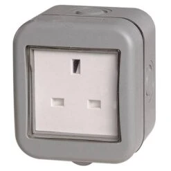 BG Weatherproof Unswitched Single Socket IP55 WPB23