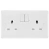 BG White Moulded 13A Double Socket 822DP -RS Electrical Supplies bg white moulded 13a double socket 822dp