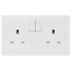 BG White Moulded 13A Double Socket 822DP