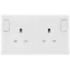BG White Moulded 13A Double Socket 822DPOB -RS Electrical Supplies bg white moulded 13a double socket 822dpob