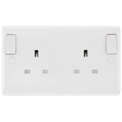 BG White Moulded 13A Double Socket 822DPOB