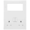 BG White Moulded 13A Double Socket With 4G Euro Plate 822EM4 -RS Electrical Supplies bg white moulded 13a double socket with 4g euro plate 822em4