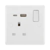BG White Moulded 13A Single Type A+C USB Socket 821UAC18 -RS Electrical Supplies bg white moulded 13a single usb socket 821UAC18