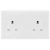 BG White Moulded 13A Unswitched Double Socket 824 2 BG White Moulded 13A Unswitched Double Socket 824 -RS Electrical Supplies bg white moulded 13a unswitched double socket 824