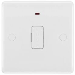 BG White Moulded 13A Unswitched Spur With Neon And Flex 857