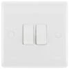 BG White Moulded 2G 2W Light Switch 842 -RS Electrical Supplies bg white moulded 2g 2w light switch 842