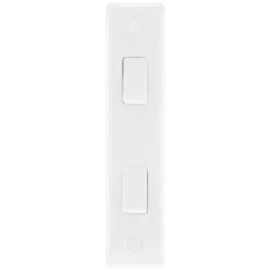BG White Moulded 2G Architrave Switch 848