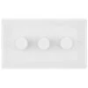 BG White Moulded 3G Dimmer Switch 883 -RS Electrical Supplies bg white moulded 3g dimmer switch 883