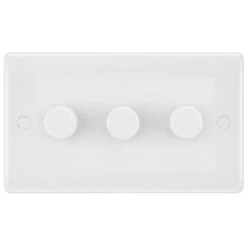 BG White Moulded 3G Dimmer Switch 883