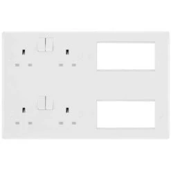 BG White Moulded Electrical Media Plate 8222EM8