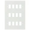 BG White Moulded PVC 12G Grid Plate R812 2 BG White Moulded PVC 12G Grid Plate R812 -RS Electrical Supplies bg white moulded pvc 12g grid plate r812