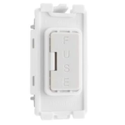 BG White Moulded PVC 13A Fuse Carrier Grid Module RFUSE