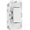 BG White Moulded PVC 20A 2 Way Single Pole Centre Off Grid Module R12C -RS Electrical Supplies bg white moulded pvc 20a 2 way single pole centre off grid module r12c