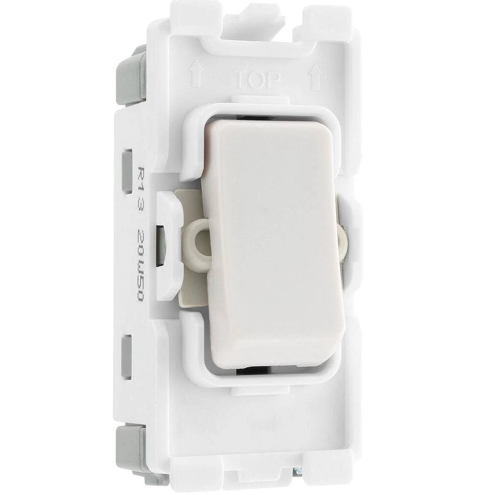 BG White Moulded PVC 20A Intermediate Grid Module R13 3 BG White Moulded PVC 20A Intermediate Grid Module R13