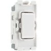 BG White Moulded PVC 20A SP Centre Off Retractive Grid Module R14C -RS Electrical Supplies bg white moulded pvc 20a sp centre off retractive grid module r14c