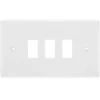 BG White Moulded PVC 3G Grid Plate R83 -RS Electrical Supplies bg white moulded pvc 3g grid plate r83