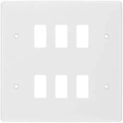 BG White Moulded PVC 6G Grid Plate R86