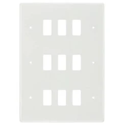 BG White Moulded PVC 9G Grid Plate R89