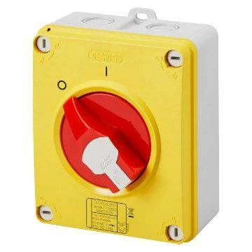 Gewiss Rotary Isolator HP Emergency 32A 3P GW70435P 3 Gewiss Rotary Isolator HP Emergency 32A 3P GW70435P