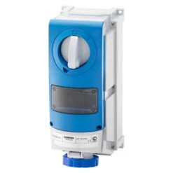 Gewiss Vertical Interlocked Socket 32A 240V + RCD Facility GW66988